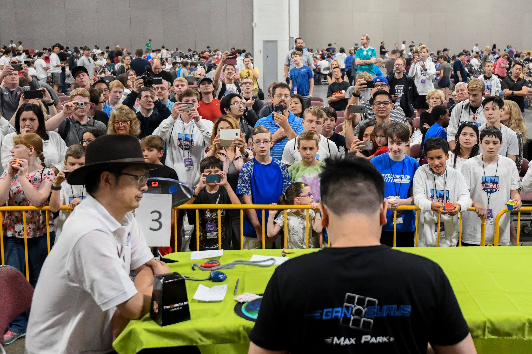 Max Park competing while spectators watch